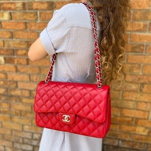 Best 25+ Deals for Red Jumbo Chanel Bag 